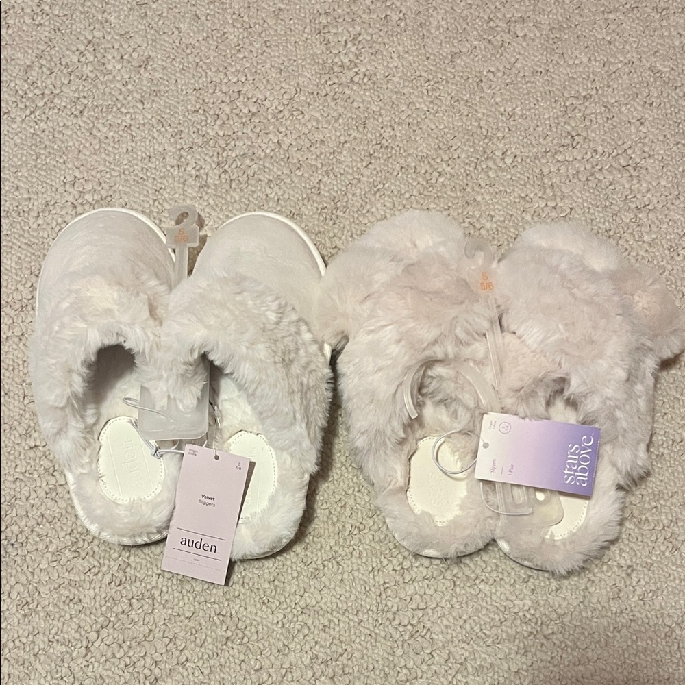 NWT Adult Fuzzy Slippers Bundle